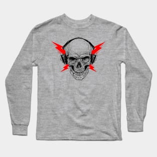 Skull Headphones Long Sleeve T-Shirt